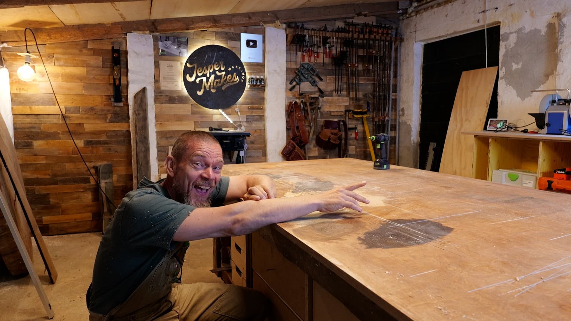 Jesper in the workshop