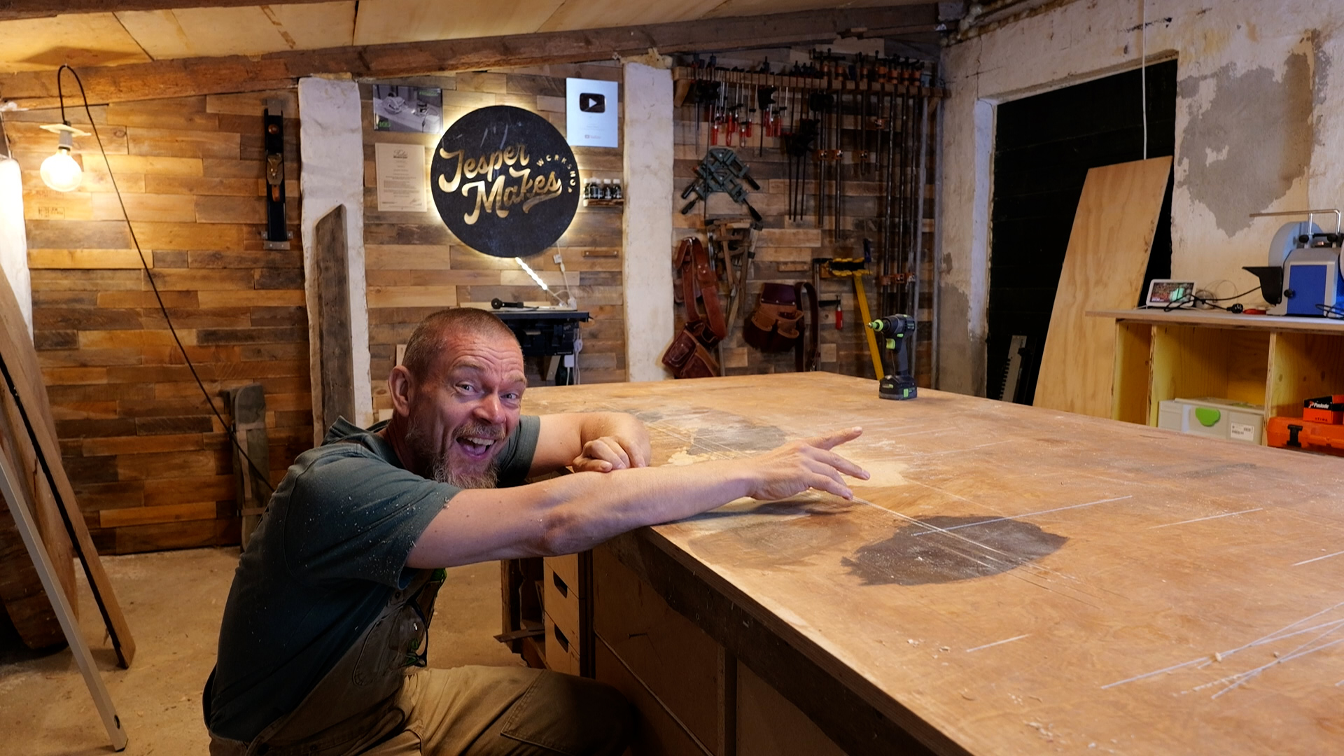 Jesper in the workshop